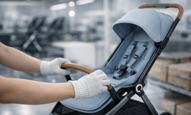 Q7 travel-friendly baby stroller in factory inspection